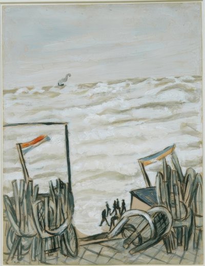 Plaża podczas przypływu? autorstwa Max Beckmann