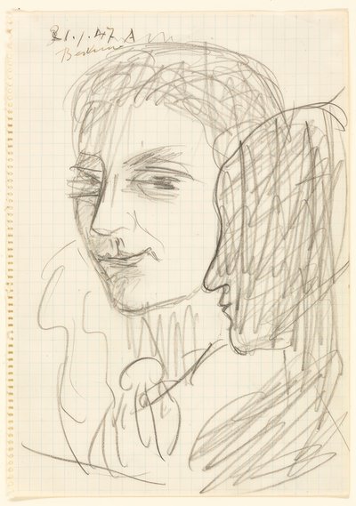 Studium dwóch głów autorstwa Max Beckmann