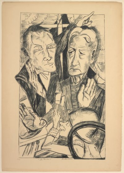 Rodzina, płyta jedenasta z Die Hölle autorstwa Max Beckmann