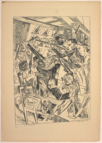 Ostatnie, płyta dziesiąta z Die Hölle autorstwa Max Beckmann