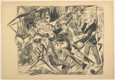 Męczeństwo, płyta czwarta z Die Hölle autorstwa Max Beckmann