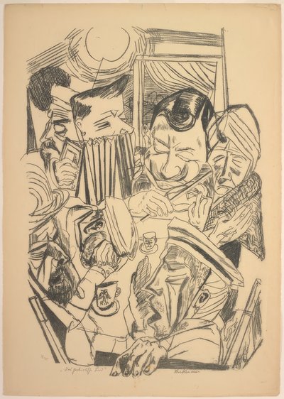 Pieśń patriotyczna, płyta dziewiąta z Die Hölle autorstwa Max Beckmann