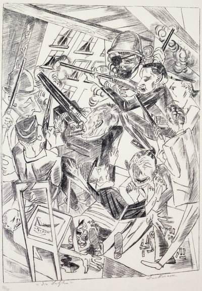 Te ostatnie, autorstwa Maxa Beckmanna (1884-1950), litografia. Niemcy, XX wiek. autorstwa Max Beckmann