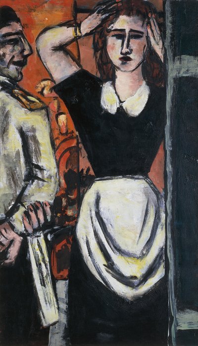 Kelner i szatniarz autorstwa Max Beckmann