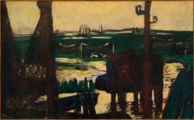 Morze Wattowe zielone i czarne i żółte autorstwa Max Beckmann