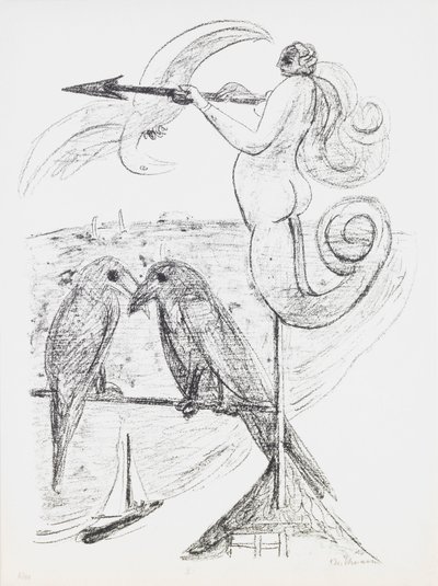 Wiatrowskaz, tablica 2 z portfolio „Dzień i sen” autorstwa Max Beckmann