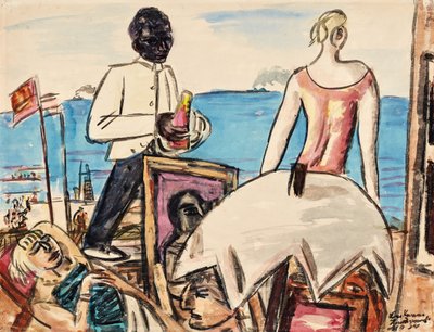 Kawiarnia na plaży w Zandvoort autorstwa Max Beckmann