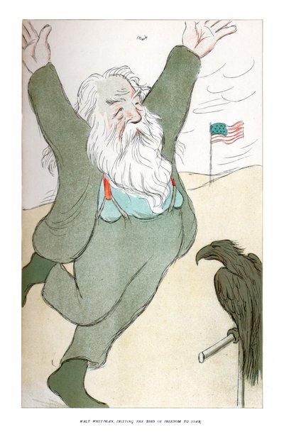 Walt Whitman, Podżeganie ptaka wolności do szybowania, 1904. autorstwa Henry Maximilian Beerbohm