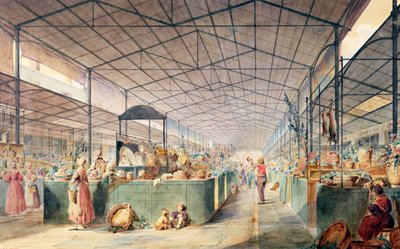 Wnętrze Les Halles, 1835 autorstwa Max Berthelin