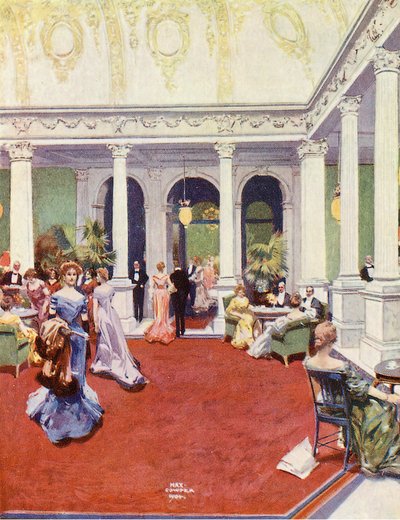 Foyer, hotel Claridge autorstwa Max Cowper