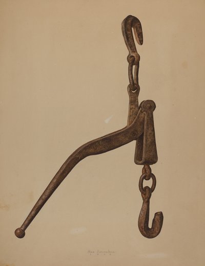 Napinacz obciążenia kłody, 1939. autorstwa Max Fernekes