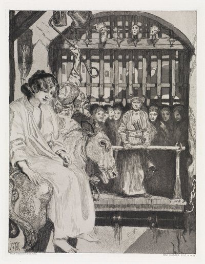 „Przy bramie” (Namiot, Opus XIV, część II, nr 23) autorstwa Max Klinger