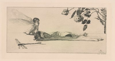 Amor (Amorek), z serii Ein Handschuh (Rękawiczka) autorstwa Max Klinger