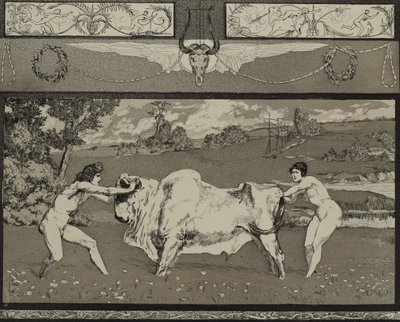 Apollo i Daphne II Z serii Opus II, 1879 autorstwa Max Klinger