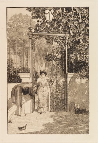 U Bramy z cyklu Miłość, Opus X, 1887. autorstwa Max Klinger