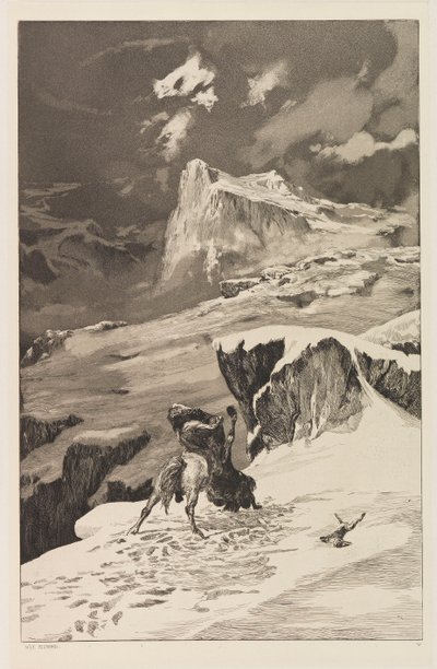 Walcząc z centaurami Walcząca płyta centaurów V z Intermezzos, Opus IV..., 1881. autorstwa Max Klinger