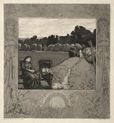 Dziecko, z O śmierci, część I, Opus XI Kind, vom Tode, część I, Opus XI, 1889. autorstwa Max Klinger
