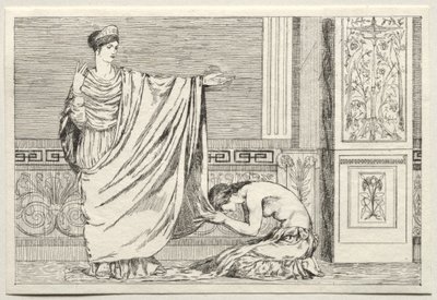 Kupidyn i Psyche: Psyche i Juno, 1880. autorstwa Max Klinger