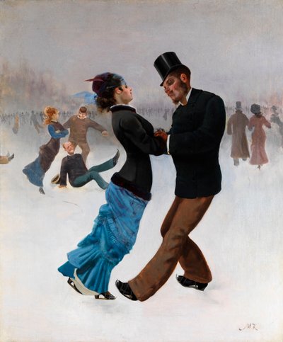Łyżwiarze, ok. 1920 autorstwa Max Klinger