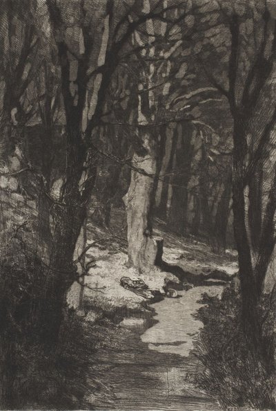 „W lesie” (In the forest), z cyklu „Dramen Opus IX” (Dramy) autorstwa Max Klinger