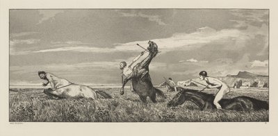 Intermezzi, Opus IV, bł. 3: Ścigany centaur autorstwa Max Klinger
