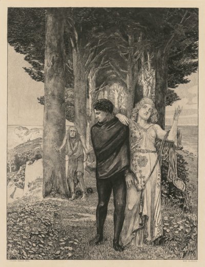O śmierci, część druga, Opus XIII Print 4: Genius Artist, 1903. autorstwa Max Klinger