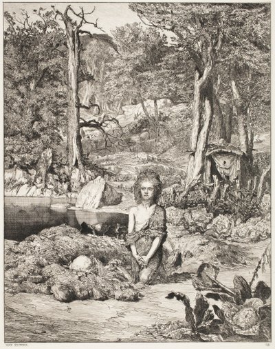 Simplicius przy grobie pustelnika autorstwa Max Klinger