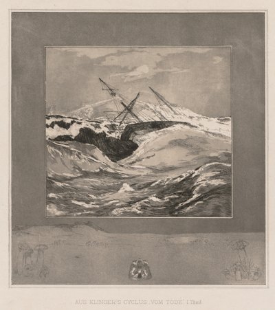 Oto Tode i Opus EE, 1889, nr. 3 . autorstwa Max Klinger