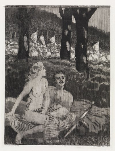 Noc w lesie (Namiot, Opus XIV, część II, nr 42) autorstwa Max Klinger