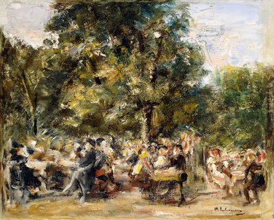 Restauracja ogrodowa nad rzeką Hawelą; Gartenlokal an der Havel, 1933 autorstwa Max Liebermann