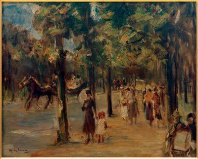 Aleja w zoo z wózkami autorstwa Max Liebermann