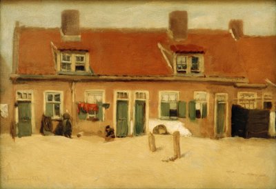Stare domy w Scheveningen autorstwa Max Liebermann