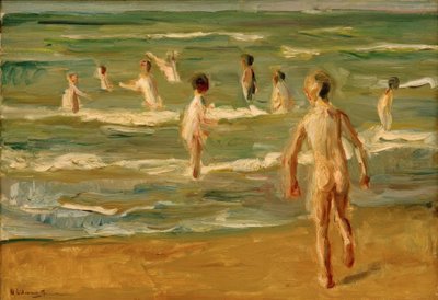 Kąpiący się chłopiec autorstwa Max Liebermann