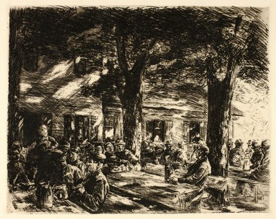 Ogródek piwny w Rosenheim autorstwa Max Liebermann