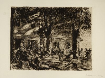 Ogródek piwny w Brannenburgu koło Rosenheimu autorstwa Max Liebermann