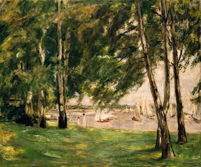 Widok na Wannsee z żaglówkami autorstwa Max Liebermann