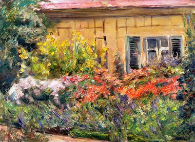 Kwitnące byliny przy domku ogrodnika, od strony północnej autorstwa Max Liebermann
