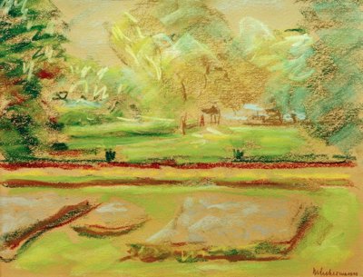 Taras kwiatowy na północnym wschodzie autorstwa Max Liebermann