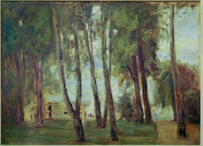Ogród artysty w Berlinie-Wannsee, w tle autorstwa Max Liebermann