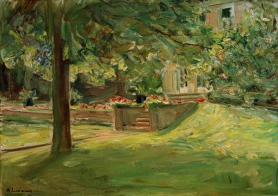 Taras kwiatowy na południowy zachód / Wannseegarten autorstwa Max Liebermann