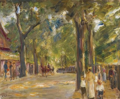 Duża Seestrasse w Wannsee z spacerowiczami autorstwa Max Liebermann