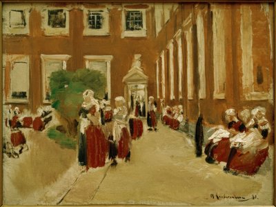 Okres wolny w sierocińcu w Amsterdamie autorstwa Max Liebermann