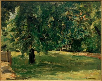 Ławka ogrodowa pod kasztanem w ogrodzie Wannsee autorstwa Max Liebermann
