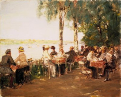 Restauracja ogrodowa nad wodą? autorstwa Max Liebermann