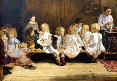 Niemiecki: Kleinkinderschule in Amsterdam Szkoła dla niemowląt w Amsterdamie autorstwa Max Liebermann