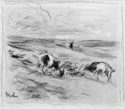 Wypas kóz na wydmach autorstwa Max Liebermann