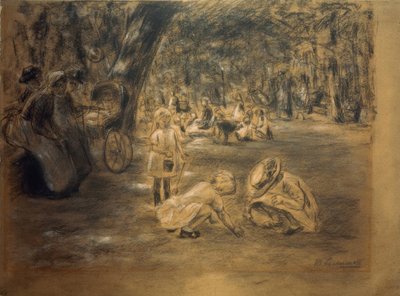 Plac zabaw dla dzieci w zoo autorstwa Max Liebermann