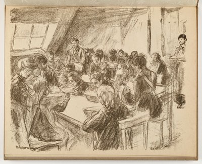 Kuchnia ludowa dla dzieci (ilustracja z: Sztuka i artyści XIII, 6) autorstwa Max Liebermann
