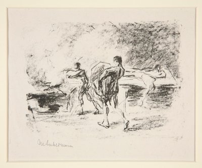 Kremacja zwłok do Bassompierre Goethego (scena kremacji) autorstwa Max Liebermann