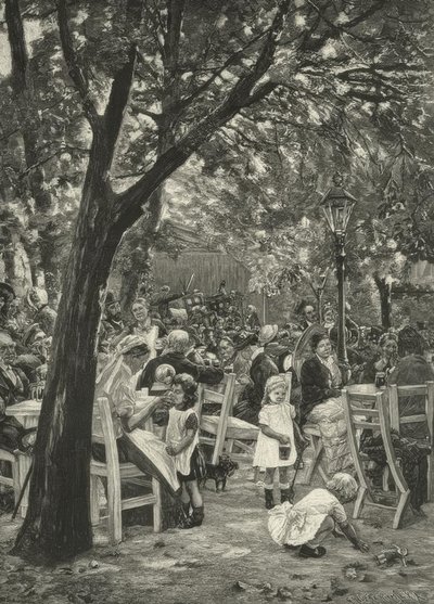 Liebermann, koncert w ogródku piwnym autorstwa Max Liebermann